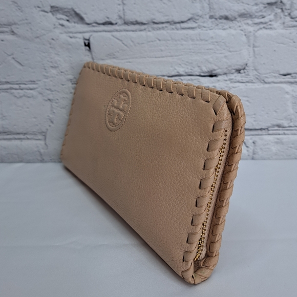 TORY BURCH MARION CONTINENTAL LEATHER WHIPSTITCH DETAIL WALLET & DUST BAG - Picture 6 of 16